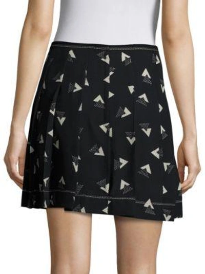 Shop Marc Jacobs Pleated Geometric Skirt In Black Ivory