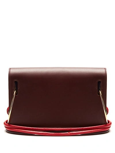 Roksanda Dia Leather Shoulder Bag In Burgundy Multi