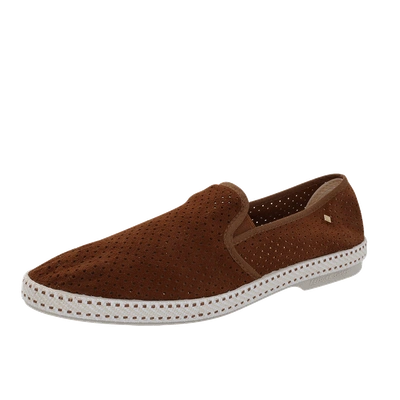 Shop Rivieras Perforated Suede Sultan Loafer In Mdsuntan