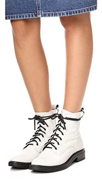 Shop Dolce Vita Bardot Combat Boots In Off White