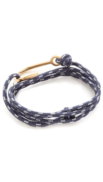 Shop Miansai Hook Rope Wrap Bracelet In Gold/dusk