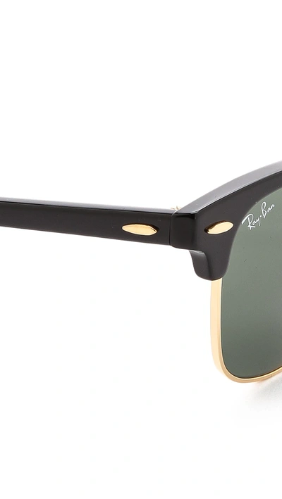 Shop Ray Ban Clubmaster Classic Sunglasses In Black/gold