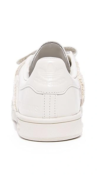 Shop Adidas Originals Raf Simons Stan Smith Comfort Badge Sneakers In Talc/talc/talc