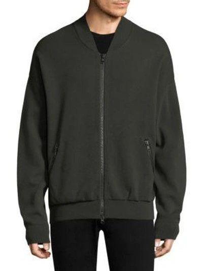 Theory Elasticized Collared Jacket In Green