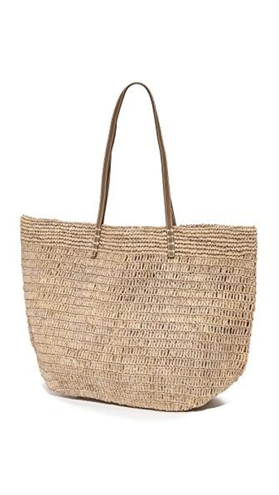 Shop Hat Attack Ibiza Tote In Taupe