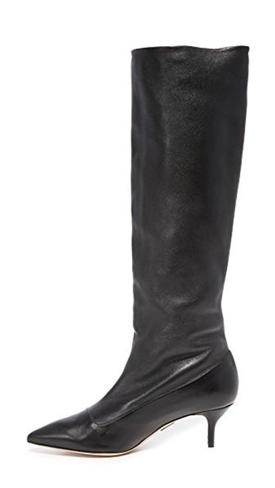 Shop Paul Andrew Nappa Slouchy Boots In Black