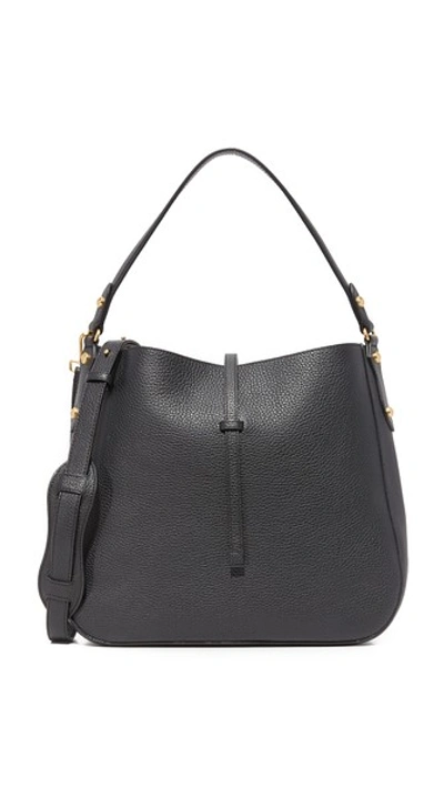 Annabel Ingall Brooke Leather Hobo In Black