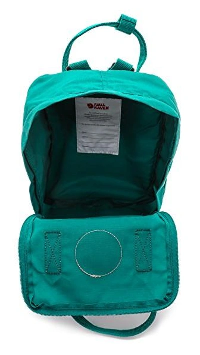Shop Fjall Raven Kanken Mini Backpack In Ocean Green