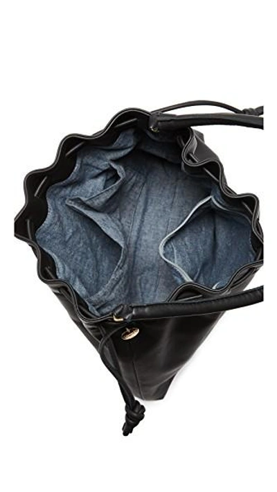 Shop Clare V Henri Drawstring Bag In Black