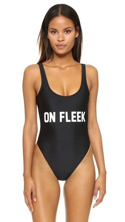Private Party On Fleek One Piece Bathing Suit In Black