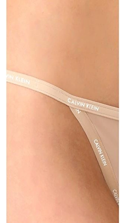 Shop Calvin Klein Underwear Sheer Marq String Bikini In Bare