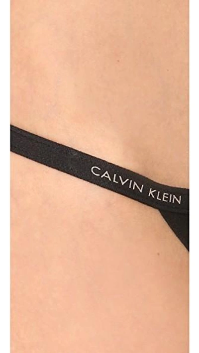 Shop Calvin Klein Underwear Sheer Marq String Bikini In Black