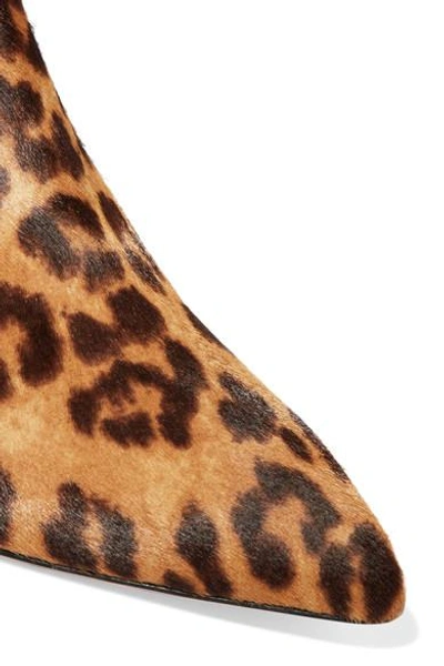 Shop Aquazzura Quant Leopard-print Calf Hair Ankle Boots