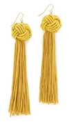 Vanessa Mooney The Astrid Knotted Tassel Earrings In Gold