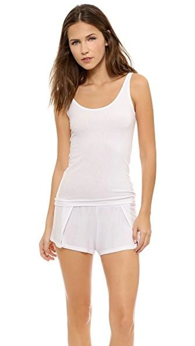Shop Only Hearts Ribbed Sleep Short In White