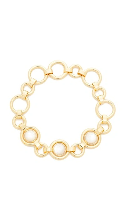 Vita Fede Moneta Single Stone Choker Necklace In Gold