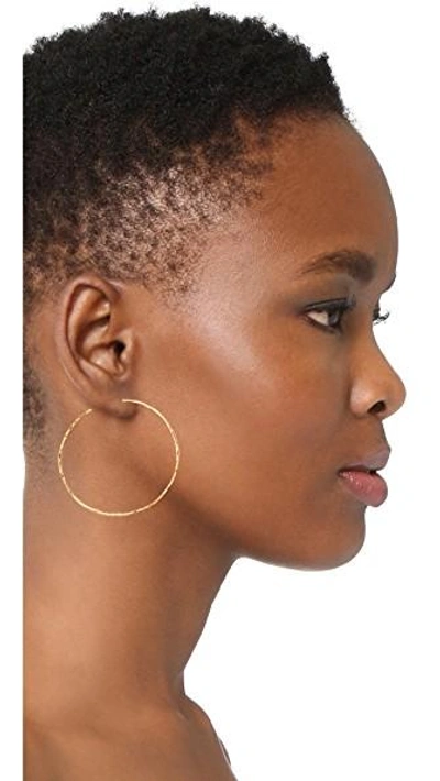 Shop Gorjana Harbour Hoop Earrings In Gold