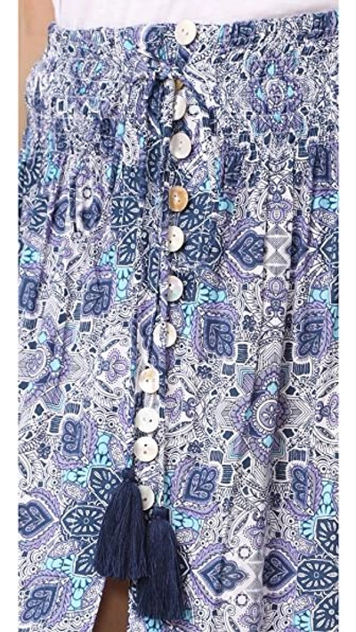Shop Tiare Hawaii Dakota Maxi Skirt In Bohemian Purple/teal