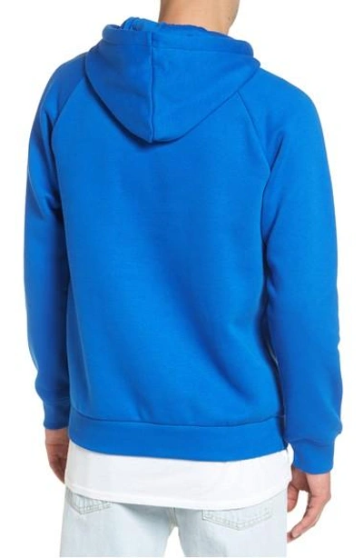 Shop Adidas Originals Originals Trefoil Graphic Hoodie In Blue
