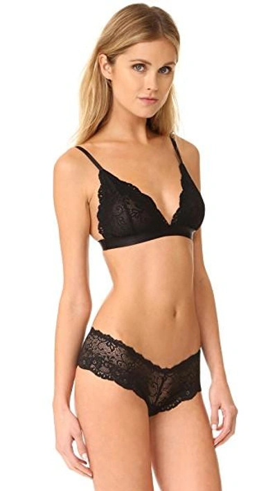 Shop Les Coquines Harlow Lace Triangle Bra In Noir