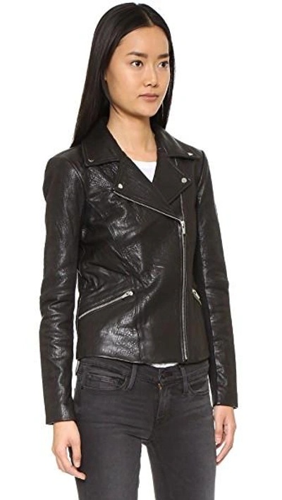 Shop Veda Dallas Leather Jacket In Black