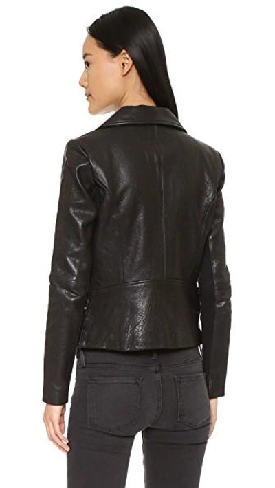 Shop Veda Dallas Leather Jacket In Black