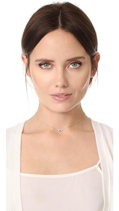 Shop Ef Collection Diamond Evil Eye Choker Necklace In Gold