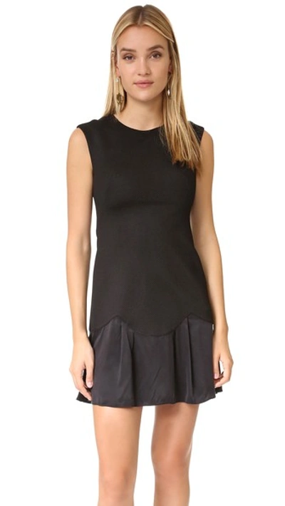 Rebecca Taylor Stacy Sleeveless Knit Short Dress In Black