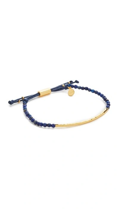Gorjana Power Gemstone Lapis Bracelet For Wisdom, Gold In Gold/lapis