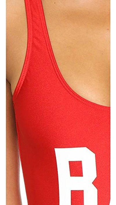 Shop Private Party Bae Watch One Piece Bathing Suit In Red