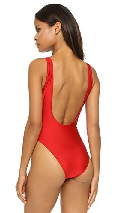 Shop Private Party Bae Watch One Piece Bathing Suit In Red