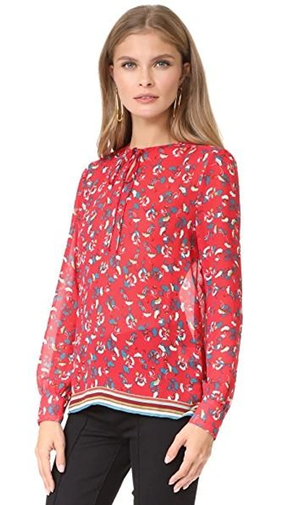 Shop Suncoo Lucille Top In Rouge