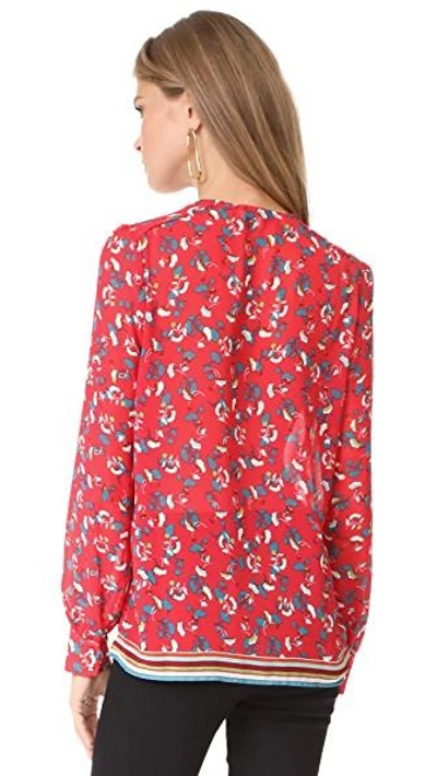 Shop Suncoo Lucille Top In Rouge