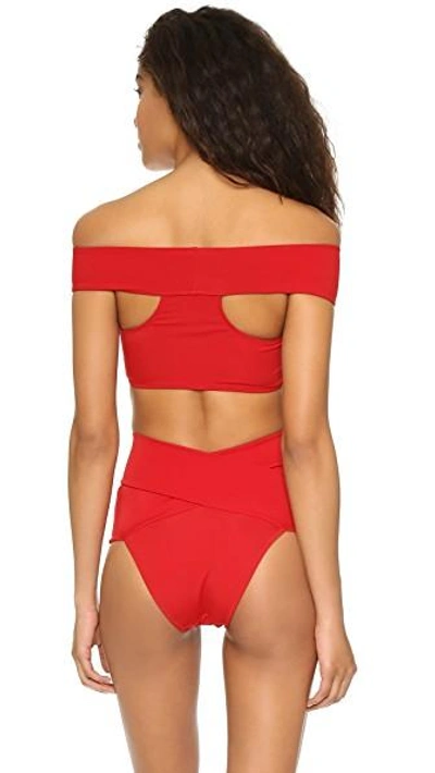 Shop Oye Swimwear Lucette Bikini In Red