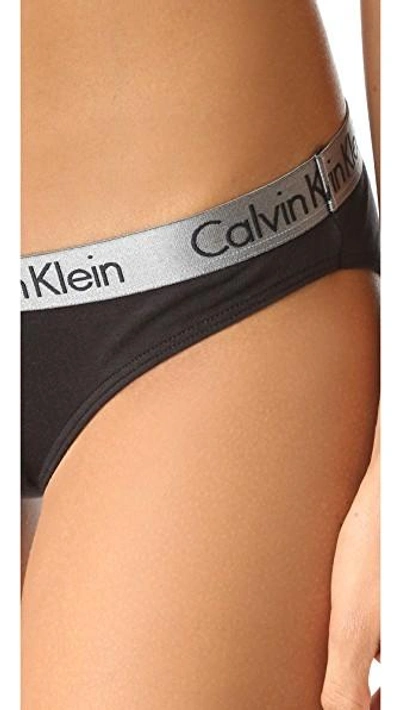 Shop Calvin Klein Underwear Radiant Cotton Bikini In Black