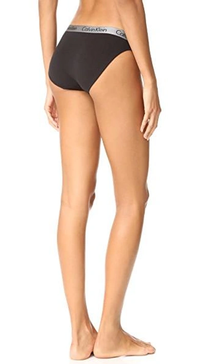 Shop Calvin Klein Underwear Radiant Cotton Bikini In Black