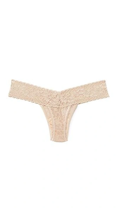 Hanky Panky Three-pack Original-rise Signature Lace Thong In Chai