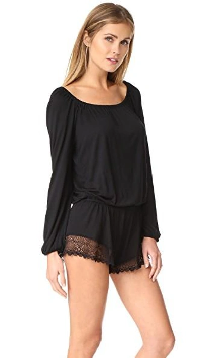 Shop Only Hearts Poet Romper In Black