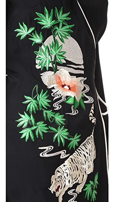 Shop Rixo London Blossom Top In Black With Embroidery