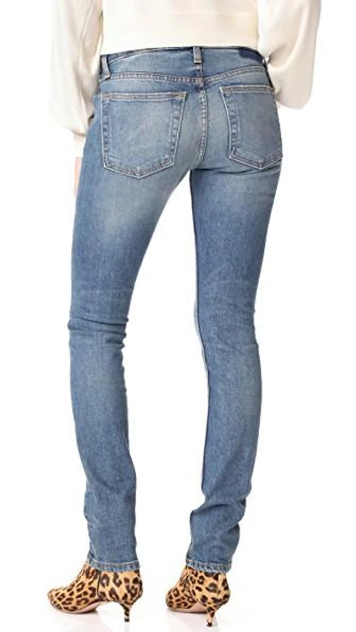 Shop Re/done Low Rise Stack Stretch Jeans In Medium Dusty