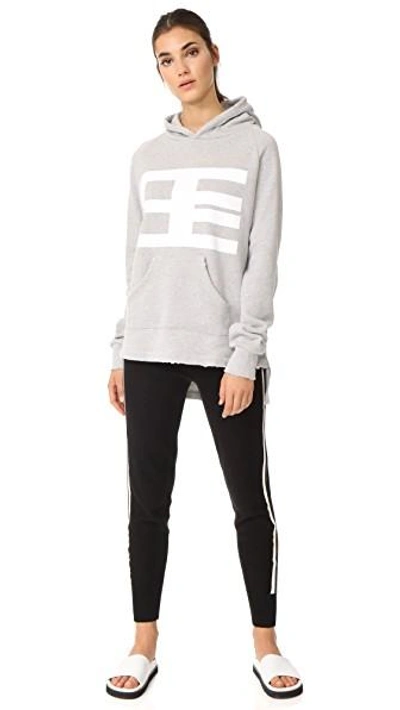 Shop Baja East Graphic Hoodie In Light Grey