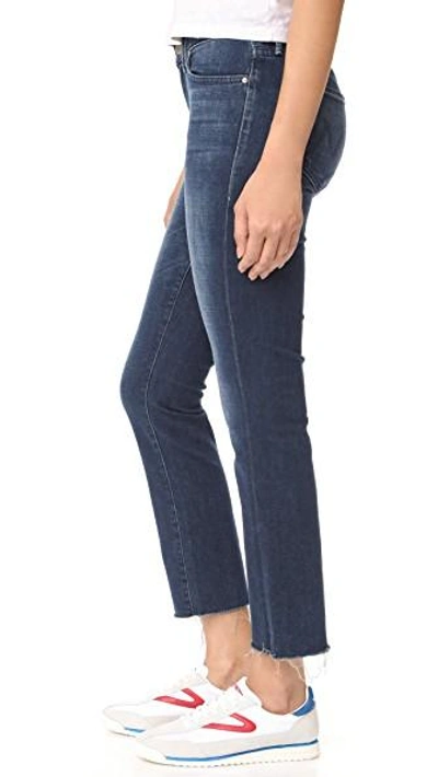 Shop Mother The Rascal Ankle Snippet Fray Jeans In Moonlust Privateer