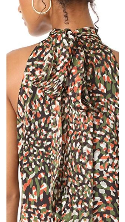 Shop Ramy Brook Tazania Printed Paige Top In Olive Multi