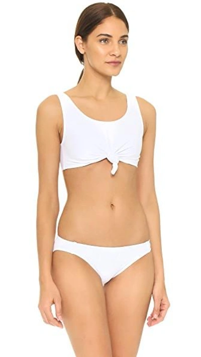 Shop Beth Richards Knot Top Bikini Top In White