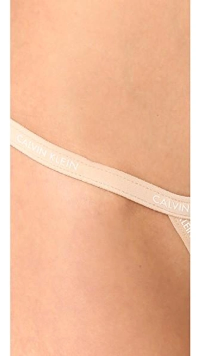 Shop Calvin Klein Underwear Sheer Marq String Thong In Bare