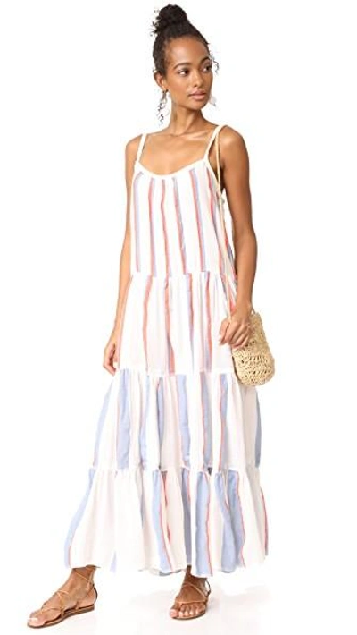 Shop Lemlem Mamo Maxi Slip Dress In Natural