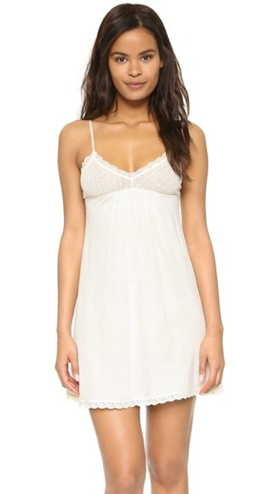 Eberjey Phoebe Crochet Babydoll Chemise In Snow White