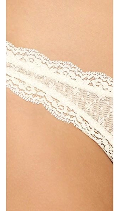 Shop Eberjey Delirious Low Rise Thong In Ivory