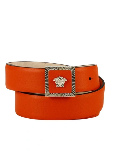 Shop Versace Belt Belt Women  In Orange