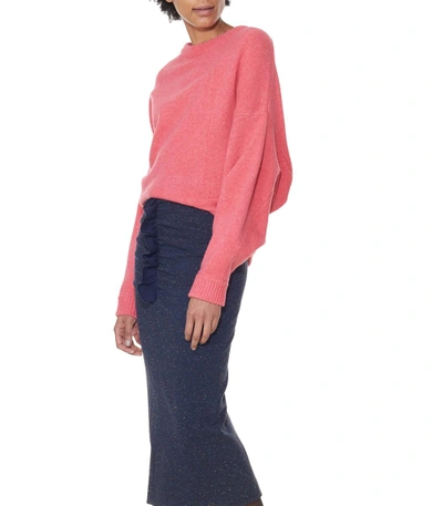 Shop Tibi Shrimp Shetland Oversized Wool Pullover